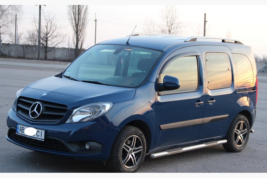Mercedes Citan 2013-2021 гг. Боковые трубы (2 шт., нержавейка) 70мм, Длинная база с пластиковыми вставками Фото 3