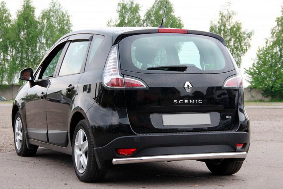 Renault Scenic/Grand 2009-2016 гг. Задняя дуга AK002 (нержавейка) Image