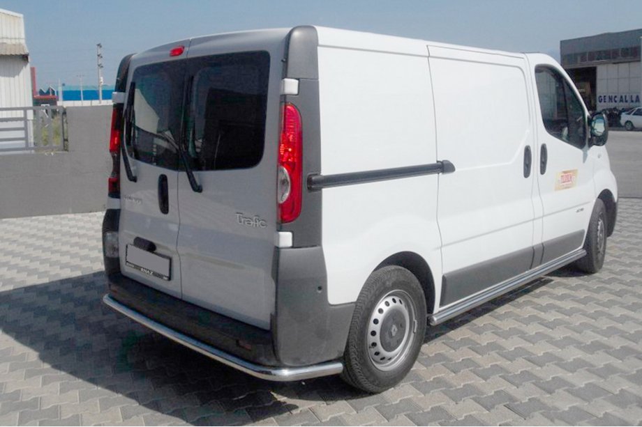 Opel Vivaro 2001–2015 гг. Задняя Защита AK005 (Нержавейка) Image