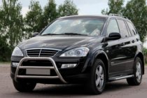 SsangYong Kyron 2005-2014 гг. Передняя защита WT022 Нержавейка фото 1