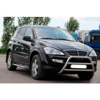 Передняя защита WT022 Нержавейка SsangYong Kyron 2005-2014 гг. фото 3
