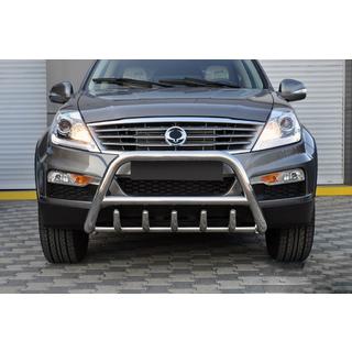 Кенгурятник WT003 (нержавейка) SsangYong Rexton I 2001-2017 гг. фото 3
