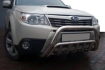 Subaru Forester 2008-2013 гг. Передний Защитный Дуга WT002 (Нержавейка) фото 1