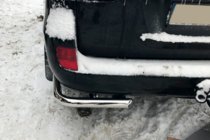 Toyota Land Cruiser 200 2007-2021 гг. Задние уголки AK003 (2 шт., нержавейка) фото 2