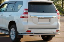 Toyota Land Cruiser Prado 150 2009-2023 гг. Задняя дуга AK005-2 (нержавейка) фото 3