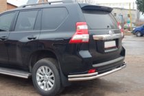 Toyota Land Cruiser Prado 150 2009-2023 гг. Задняя дуга AK005-2 (нержавейка) фото 4