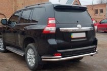 Toyota Land Cruiser Prado 150 2009-2023 гг. Задняя дуга AK005-2 (нержавейка) фото 5