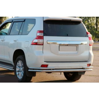 Задняя дуга AK005-2 (нержавейка) Toyota Land Cruiser Prado 150 2009-2023 гг. фото 3