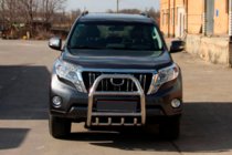 Toyota Land Cruiser Prado 150 2009-2023 гг. Кенгурятник QT007 (нержавейка) фото 3