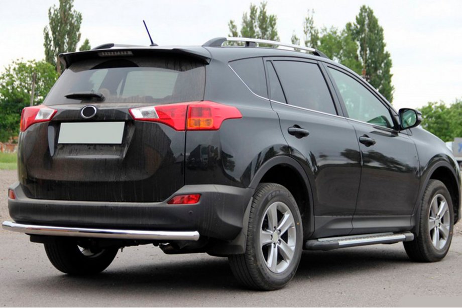 Toyota Rav 4 2013-2018 гг. Задняя дуга AK002 (нержавейка) Image