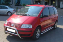 Volkswagen Sharan 1995-2010 гг. Кенгурятник WT005 (Нержавейка) фото 3
