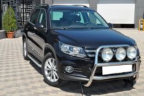 Volkswagen Tiguan 2007-2016 гг. Защита переднего бампера WT018 (нержавейка) фото 1