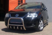 Volkswagen Touran 2003-2010 гг. Кенгурятник QT006 (нержавейка) фото 1