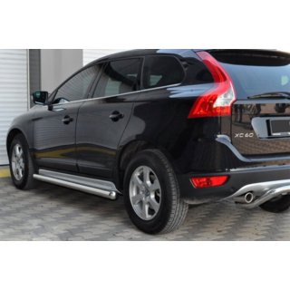 Боковые трубы BB004 (2 шт, нержавейка) Volvo XC60 2009-2017 гг. фото 2