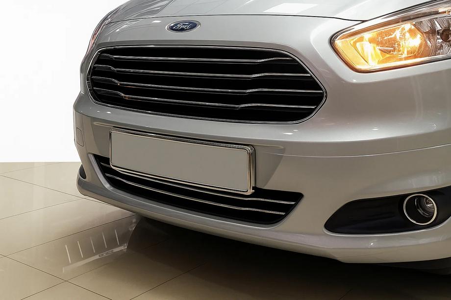 Ford Courier 2014-2023 гг. Накладки на бампер из нержавеющей стали (2014-2018, 2 шт) Image