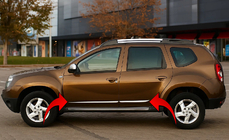 Dacia Duster 2008-2018 гг. Дверные Молдинги Нержавеющая Сталь (4 шт.) фото 1
