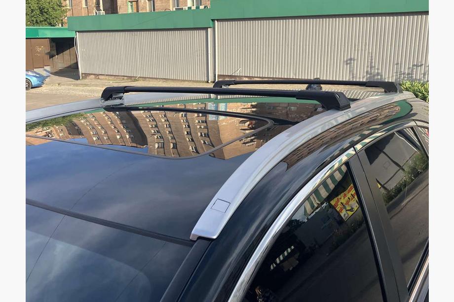Honda CRV 2012-2016 гг. Поперечные дуги на интегрированные рейлинги Skybar Special (2 шт) Черный Фото 15