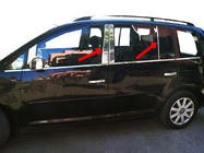 Volkswagen Touran 2003-2010 гг. Накладки на дверные стойки из нержавеющей стали (10 шт) фото 3