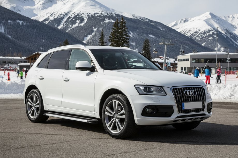 Audi Q5 2008-2017 гг. Боковые Подножки Maya V1 (2 шт., Алюминий) Image