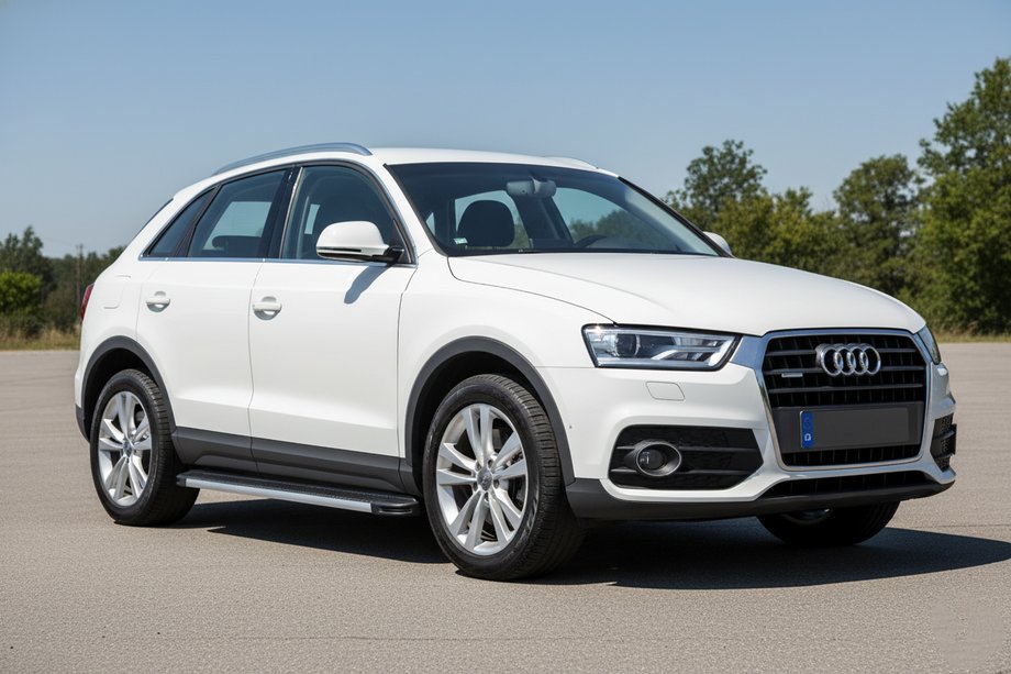 Audi Q3 2011-2019 гг. Боковые Подножки Maya V1 (2 шт., Алюминий) Image