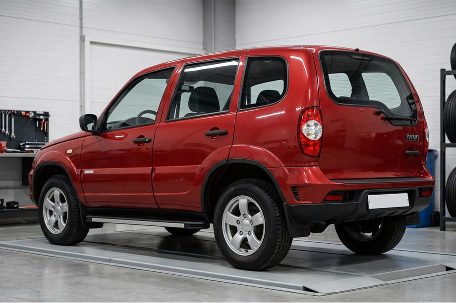Chevrolet Niva 1998-2020 гг. Боковые Подножки Maya V1 (2 шт., Алюминий) Image
