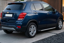 Chevrolet Trax 2012-2023 гг. Боковые Подножки Maya V1 (2 шт., Алюминий) фото 2