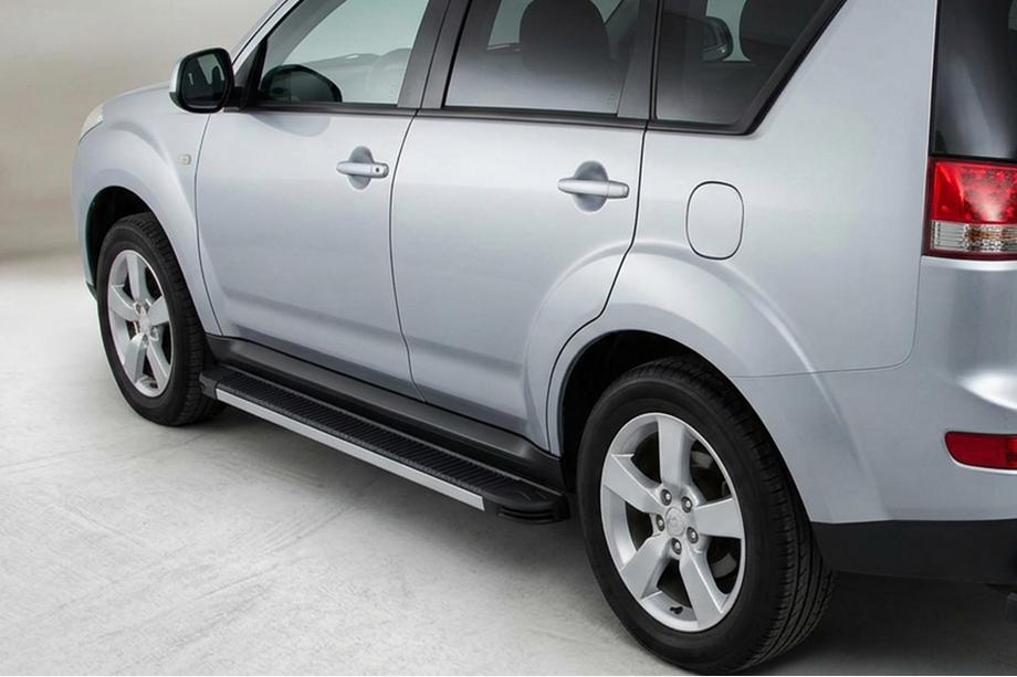 Citroen C-Crosser 2007-2013 гг. Боковые Подножки Maya V1 (2 шт., Алюминий) Image
