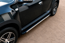 Dacia Duster 2008-2018 гг. Боковые Подножки Maya V1 (2 шт., Алюминий) фото 1