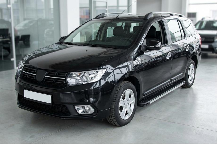 Dacia Logan MCV 2013-2020 гг. Боковые Подножки Maya V1 (2 шт., Алюминий) Image