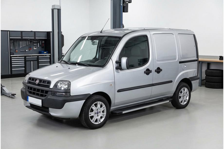Fiat Doblo I 2001-2005 гг. Боковые Подножки Maya V1 (2 шт., Алюминий) Image