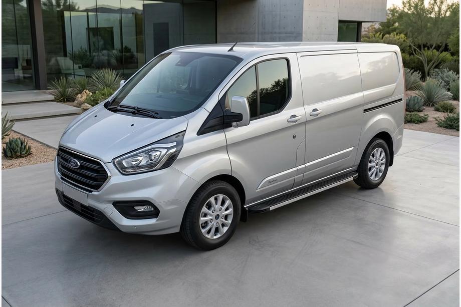 Ford Custom 2013-2022 гг. Боковые Подножки Maya (2 шт., Алюминий) Image