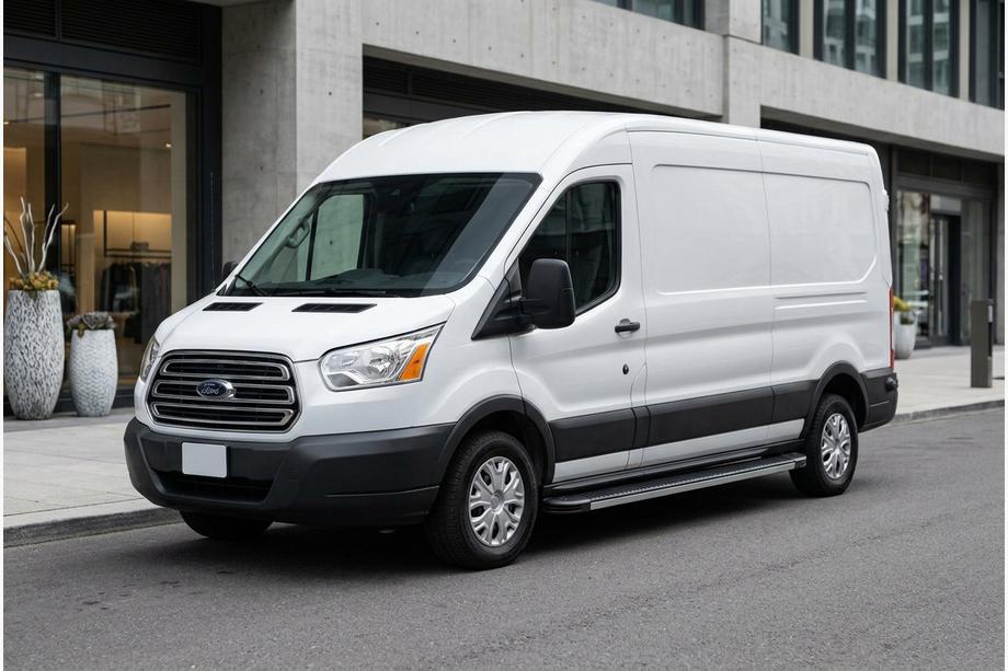 Ford Transit 2014- гг. Боковые Подножки Maya (2 шт., Алюминий) Image
