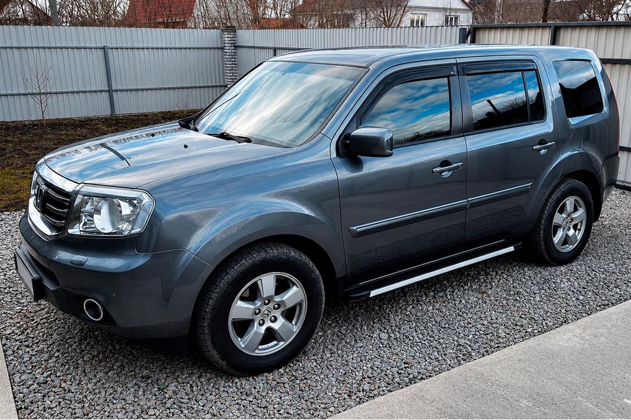 Honda Pilot 2008-2015 гг. Боковые Подножки Maya V1 (2 шт., Алюминий) Image