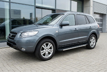 Hyundai Santa Fe 2 2006-2012 гг. Боковые Подножки Maya V1 (2 шт., Алюминий) фото 1