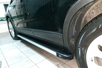 Kia Sorento II XM 2009-2014 гг. Боковые Подножки Maya V1 (2 шт., Алюминий) 2013-2016 фото 3