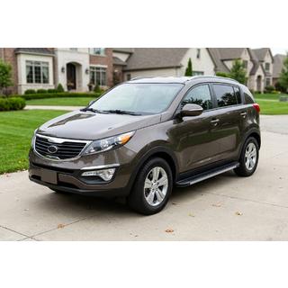 Боковые Подножки Maya V1 (2 шт., Алюминий) Kia Sportage 2010-2015 гг. фото 1
