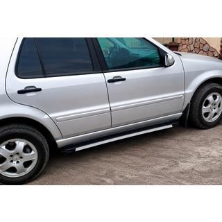 Боковые Подножки Maya V1 (2 шт., Алюминий) Mercedes ML W163 1997-2005 гг. фото 2