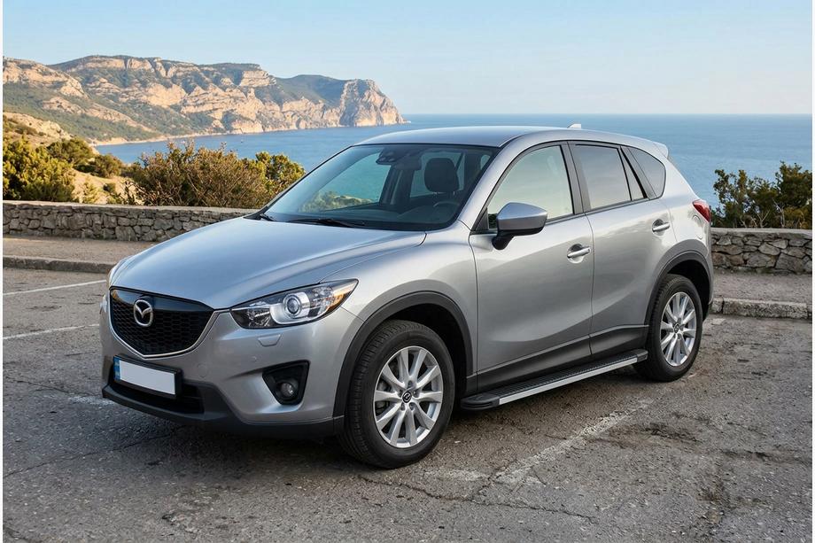 Mazda CX-5 2012-2017 гг. Боковые Подножки Maya V1 (2 шт., Алюминий) Image
