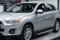 Mitsubishi ASX 2010-2023 гг. Боковые Подножки Maya V1 (2 шт., Алюминий) фото 1