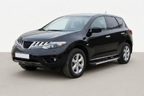 Nissan Murano 2008-2014 гг. Боковые Подножки Maya V1 (2 шт., Алюминий) фото 1