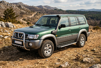 Nissan Patrol Y61 1997-2011 гг. Боковые Подножки Maya V1 (2 шт., Алюминий) фото 1