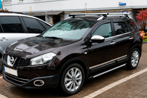 Nissan Qashqai 2007-2010 гг. Боковые Подножки Maya V1 (2 шт., Алюминий) фото 4