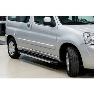 Боковые Подножки Maya V1 (2 шт., Алюминий) Peugeot Partner 1996-2008 гг. фото 2
