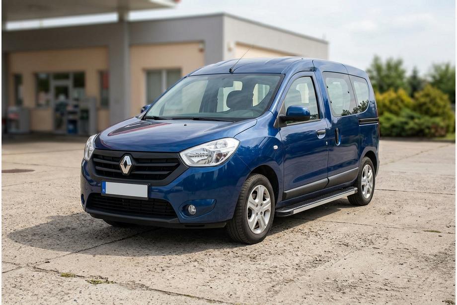 Renault Dokker 2013-2022 гг. Боковые Подножки Maya V1 (2 шт., Алюминий) Image