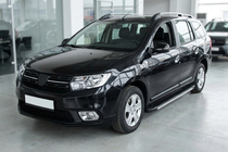 Renault Logan MCV 2013-2022 гг. Боковые Подножки Maya V1 (2 шт., Алюминий) фото 1