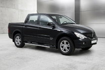 SsangYong Action 2005-2018 гг. Боковые Подножки Maya V1 (2 шт., Алюминий) фото 1