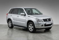 Suzuki Grand Vitara 2005-2017 гг. Боковые Подножки Maya V1 (2 шт., Алюминий) фото 1