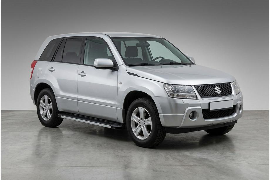 Suzuki Grand Vitara 2005-2017 гг. Боковые Подножки Maya V1 (2 шт., Алюминий) Image