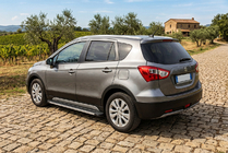 Suzuki SX4 S-Cross 2013-2016 гг. Боковые Подножки Maya V1 (2 шт., Алюминий) фото 1