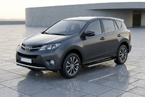 Toyota Rav 4 2013-2018 гг. Боковые Подножки Maya V1 (2 шт., Алюминий) фото 1
